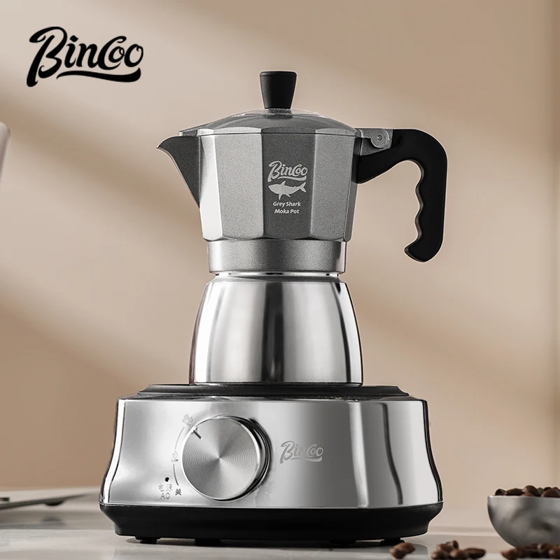 Bincoo Macchina per caffè espresso a doppia valvola Moka per caffè classico italiano e cubano Accessori professionali per baristi domestici