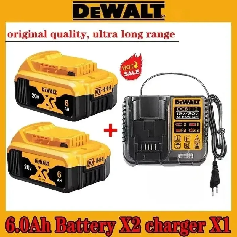 100% genuine DEWALT 20V MAX tool lithium-ion battery, DEWALT power tool replacement battery DCB200, 6.0Ah