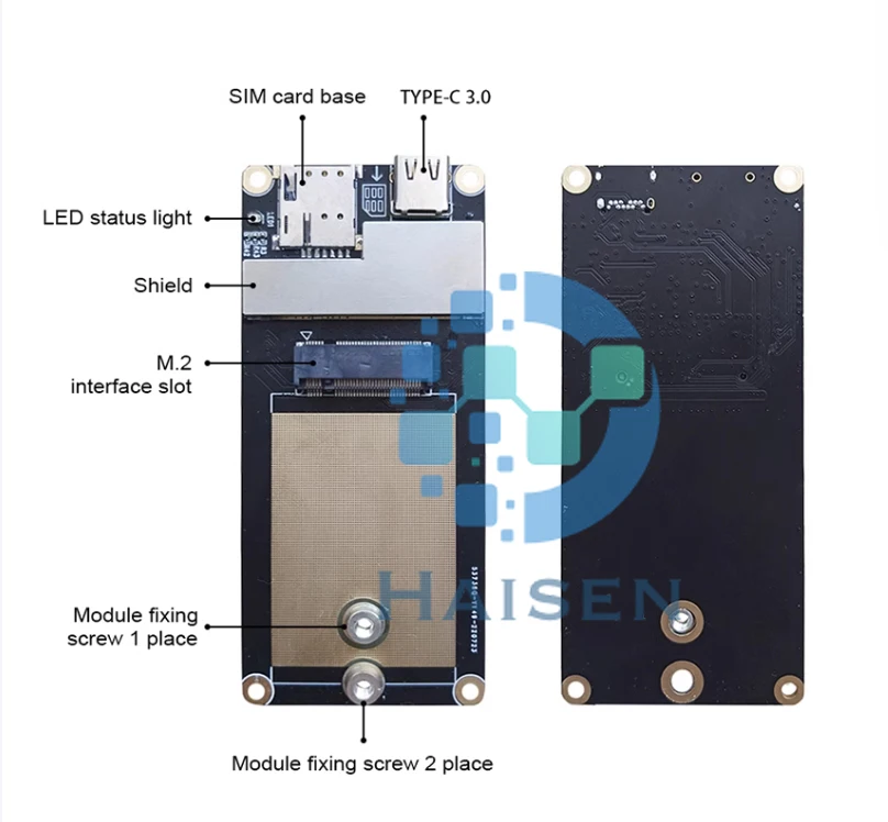 HAISEN Quectel RM520N-GL RM520NGLAA-M20-SGASA 5G M.2-Modul mit Adapter mit Antenne mit Zubehörset RM520NGLAA-M20-SGASA