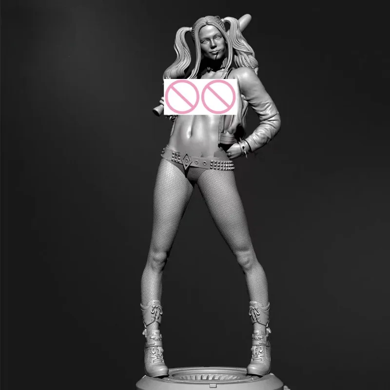 1/24 Scale Pretty Baseball Girl (2 Heads) Resin Figure Model Kit Fantasy Hobby Miniature Unassembled and Unpainted 3D printing