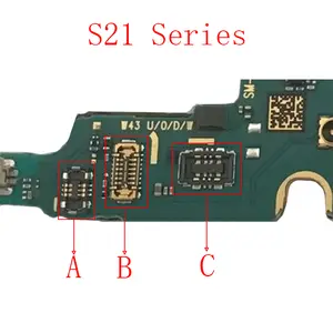 Bilashmart 1 10 Power Switch Volume Signal Antenna Battery FPC Connector On Board Samsung S21 Ultra S21U S21Plus G991U G996 G998 F B