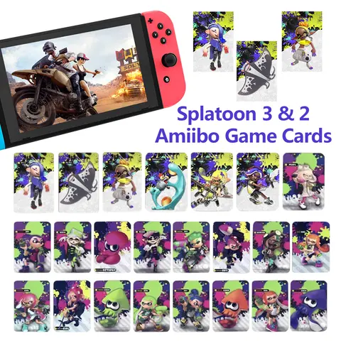 3-23PCS For Am iibo Splatoon For Am iibo Cards PVC NFC Tag Game Cards Octoling Octopus Splatoon 3&2Am iibo Game Cards for Switch