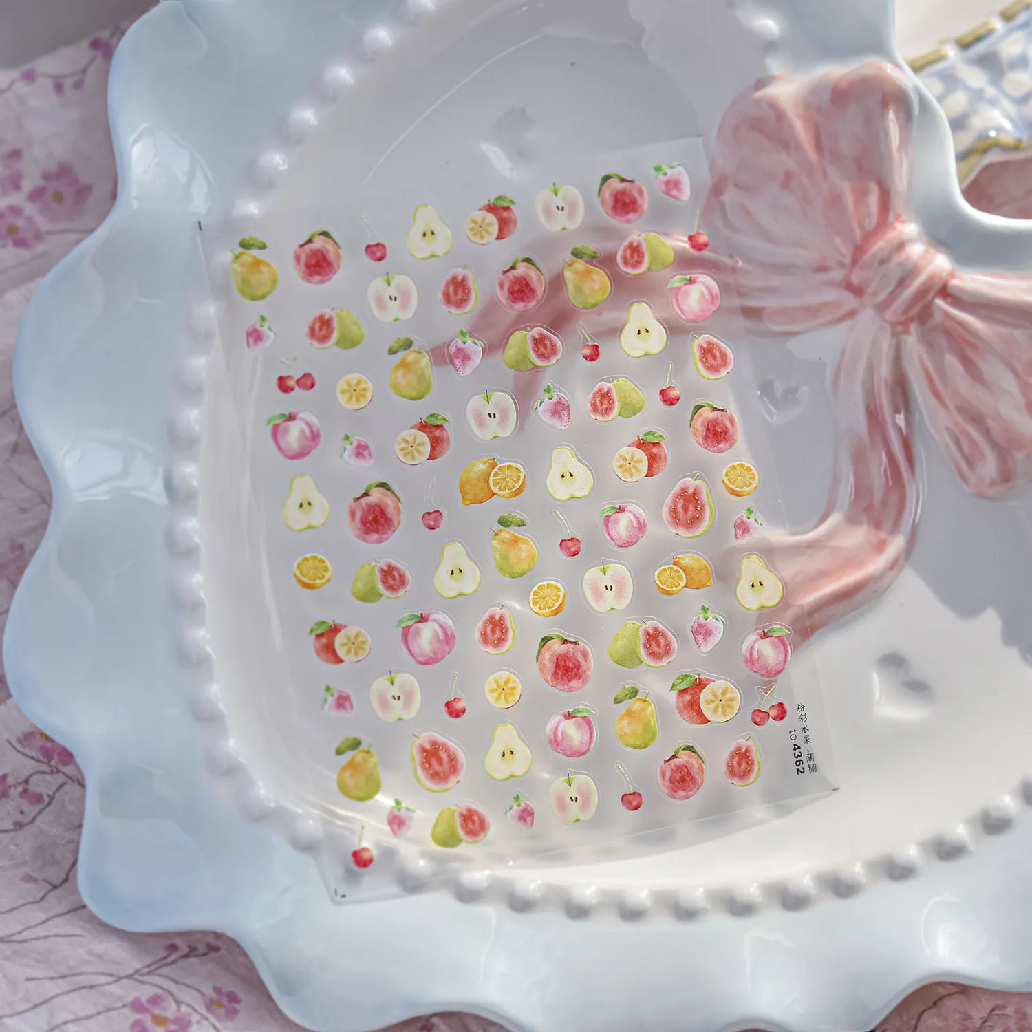 1 pçs 5d morango melancia maçã arte do prego adesivos suprimentos da arte do prego frutas coloridas decoração da arte do prego