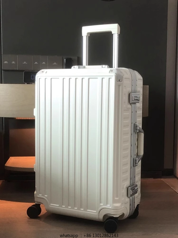 

Чемодан женский с алюминиевой рамой, универсальный колесный мягкий звуковой посадочный чемодан