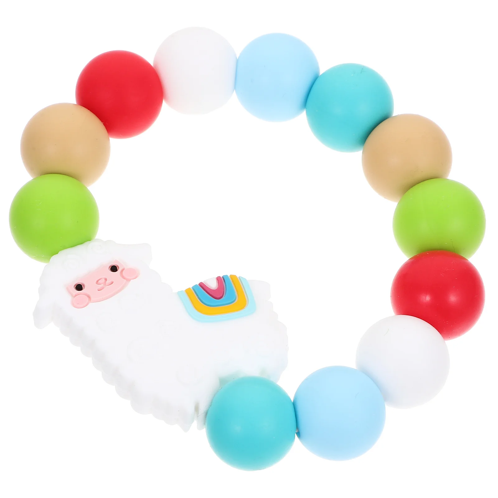 سوار تسنين من السيليكون اللطيف على شكل ألبكة للأطفال الرضع، تصميم آمن وناعم يدعم التنمية الحسية وقبضة مريحة