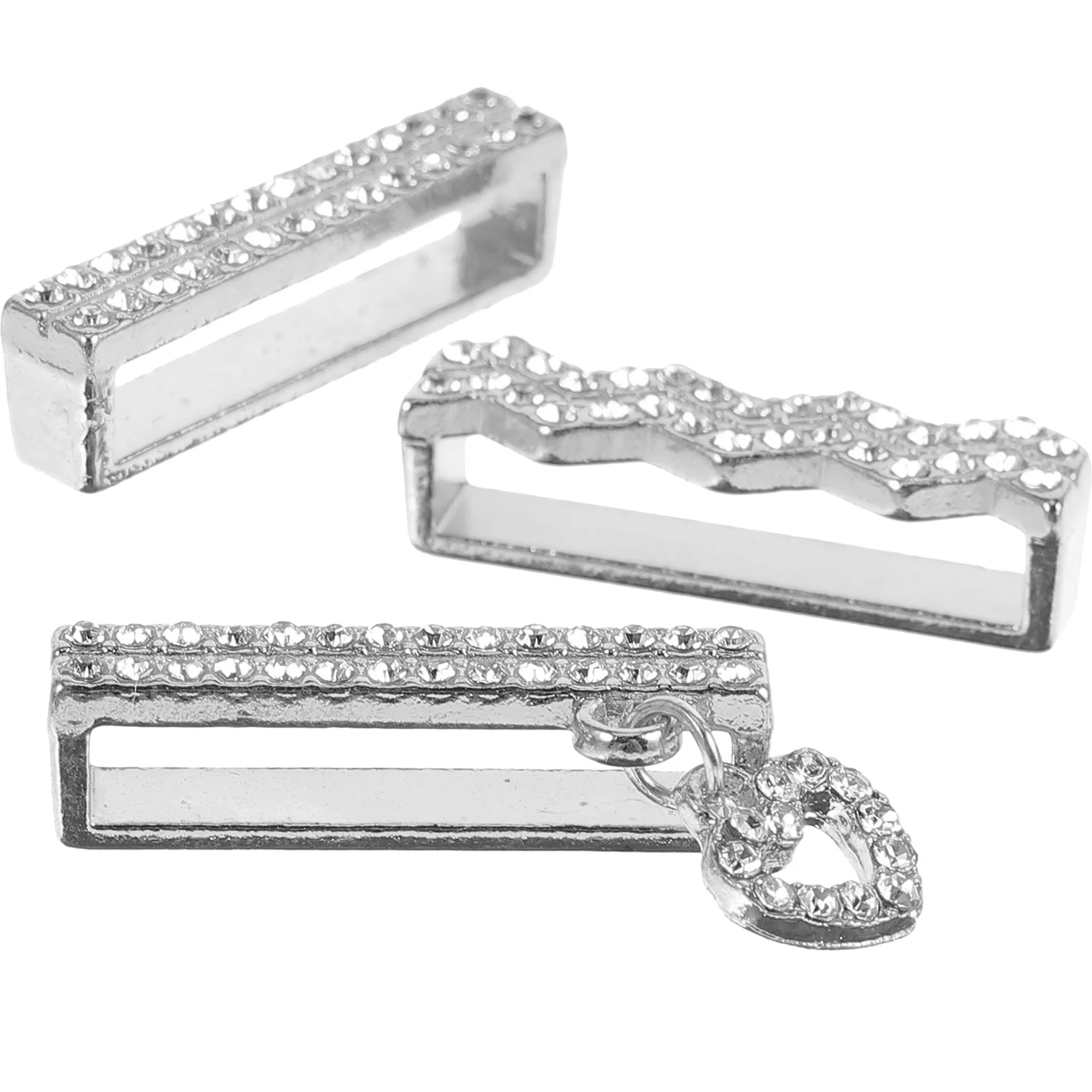 3 stuks horlogeband bedels siliconen ringen premium metaal duurzame decoratieve smartwatch band strass accessoires