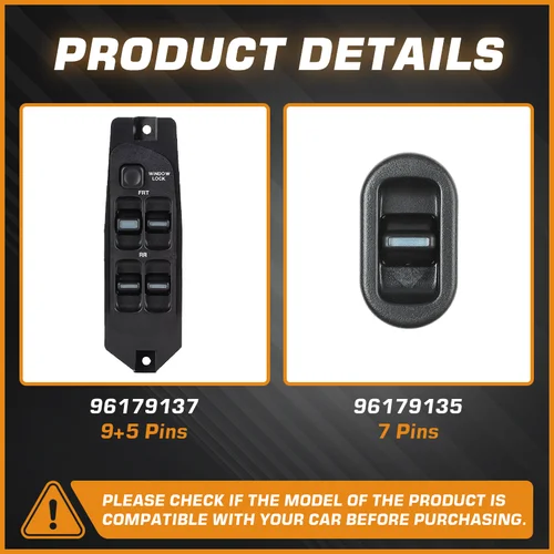 Imagen 2 del producto Botón maestro del interruptor de Control de ventana de coche para Chevrolet Nexia Daewoo Cielo Heaven LeMans Nexia Pointer Racer 1997-2008 96179137