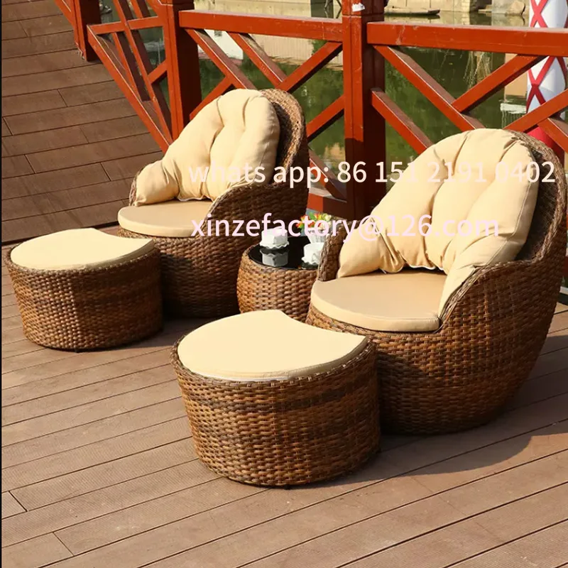 

Customizable rattan table and chair leisure rattan chair three-piece set garden outdoor courtyard, lazy sofa,