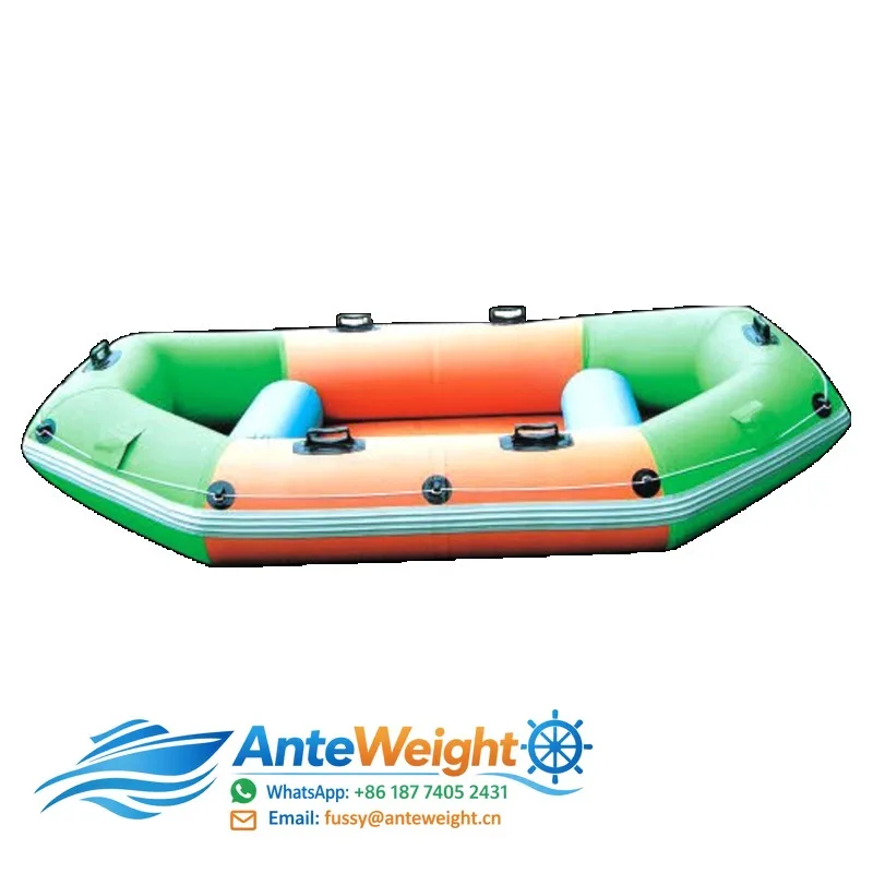 8.5ft PVC Inflatable Fishing Boat Foldable Slatted Floor Surfing Racing Kayak for 3 Persons Sea Outdoor Watersport
