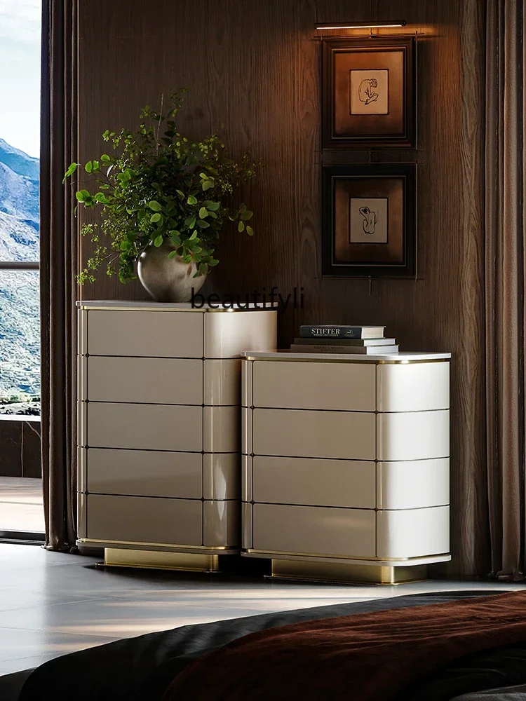 

B6 B6 Italian light luxury chest cabinet against the wall locker designer storage high-end chest of drawers