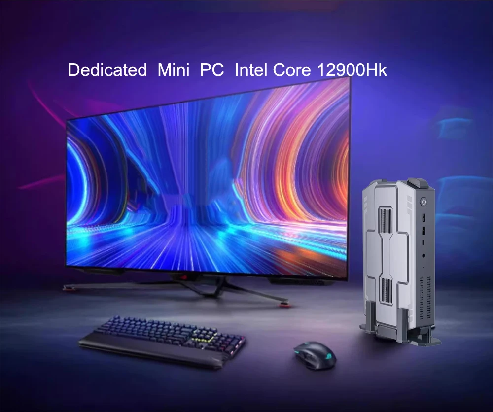 14-Core i9-12900HK 12700H Player Mini PC 2xLAN 2.5G 1.0G 4-screen DP 2xHD Type-C 12G Dedicated Office Desktop Computer Win11