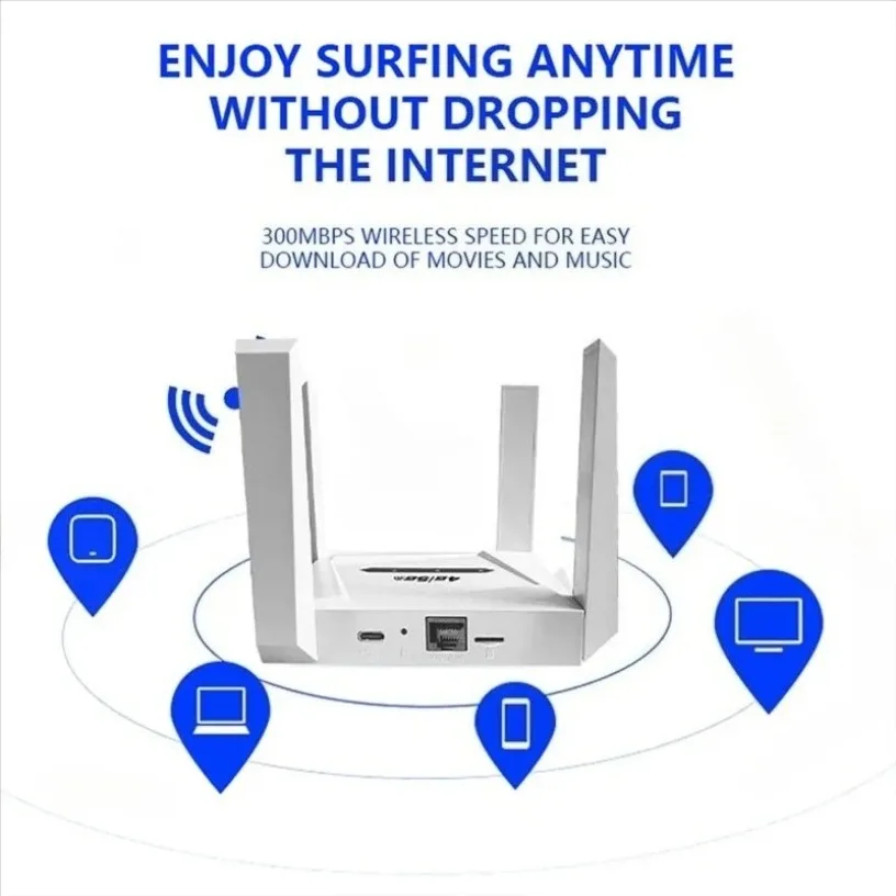 4G/5G Wi-Fi 6 Lte Repetidor Signal Booster Amplifier 300Mbps Wireless Extender EU Plug For Home And office Use