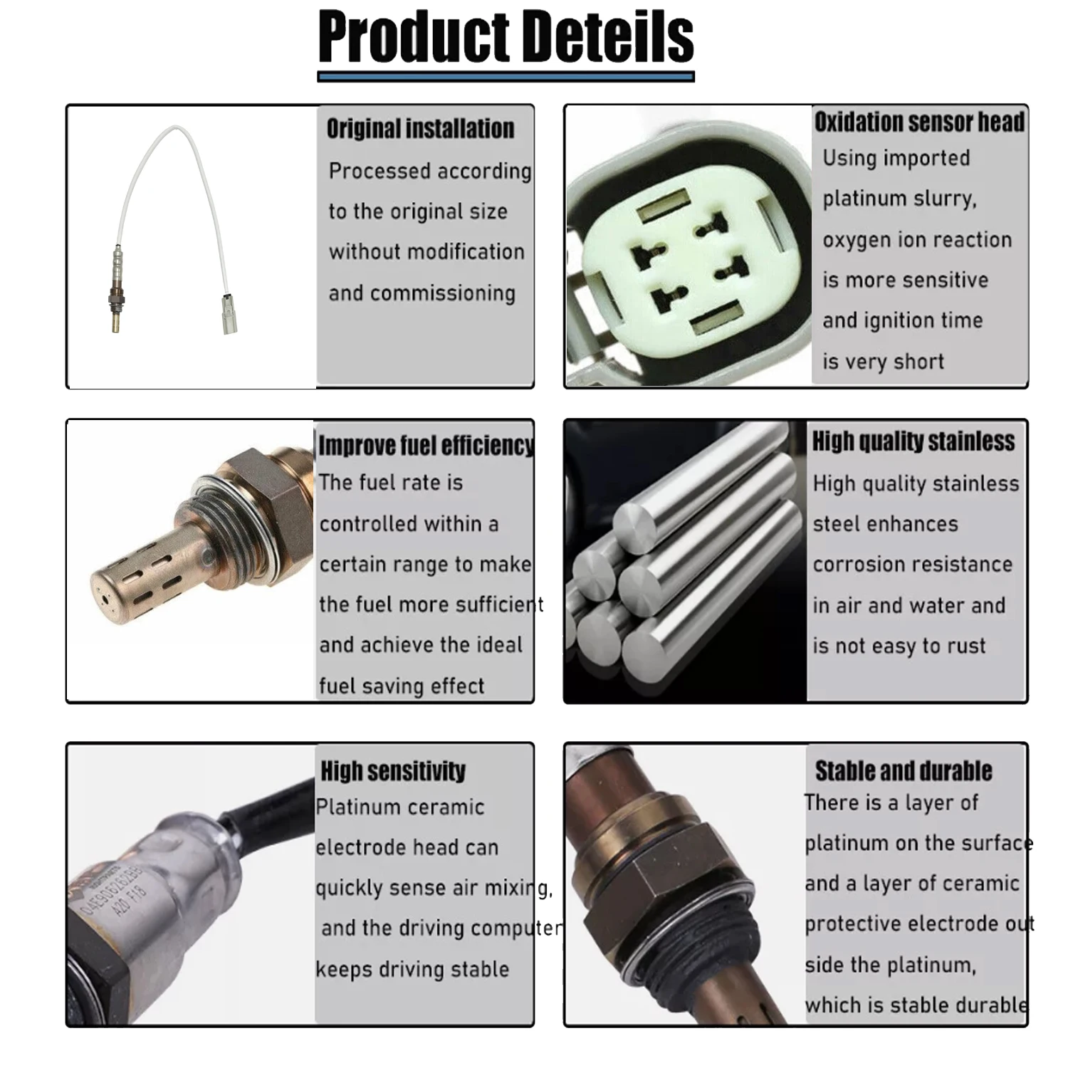 Front Lambda Probe Oxygen O2 Sensor OZA658-ED5 1788457 For Ford ECOSPORT 1.5 1.6 KA+ 1.2 TI TI-VCT 2012-2019 CV1A-9F472-AA - Image 2