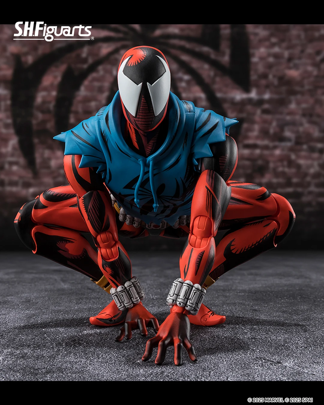 Original BANDAI Spider Man a través del Spider-Verse Anime Scarlet Spider S.H.Figuarts figura de Anime figura de acción modelo Figuarts