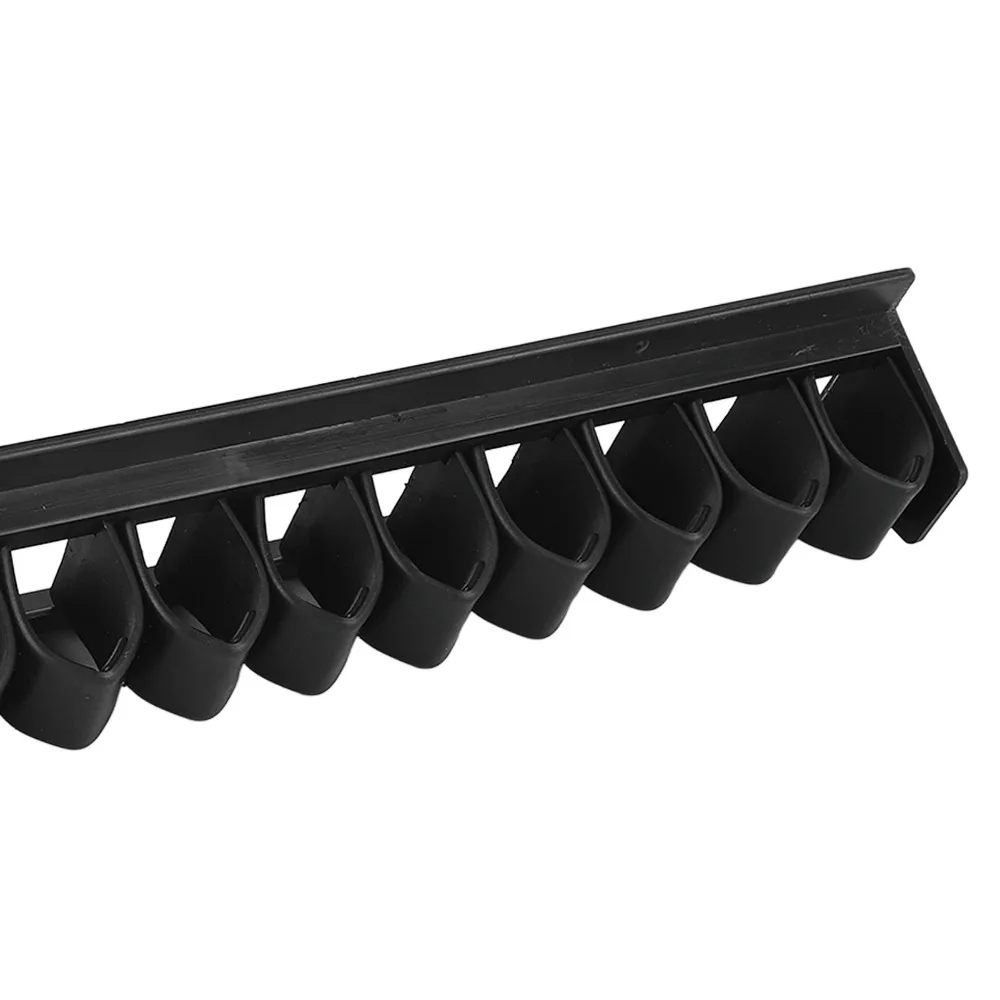 Plastic Horse Whip Crop Holder Black Wall-Mounted Horse Whip Crop Rack Space Saving Minimalist Design Horse Whip Storage Rack