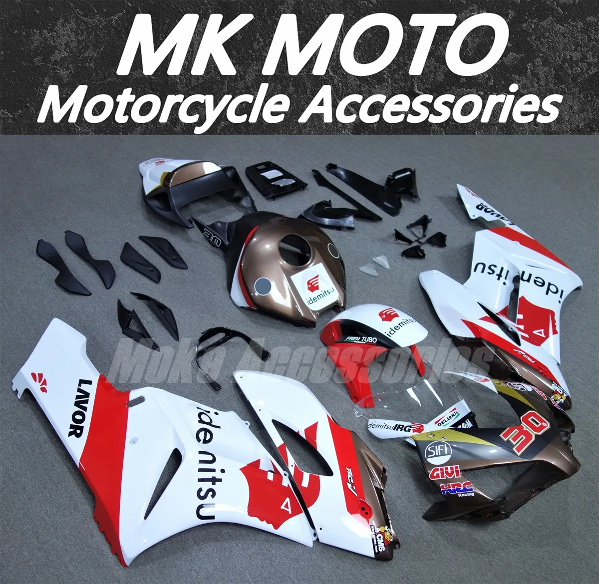 Motorcycle Fairings Kit Fit For Cbr1000rr 2004-2005 Bodywork Set ABS Injection New White Red