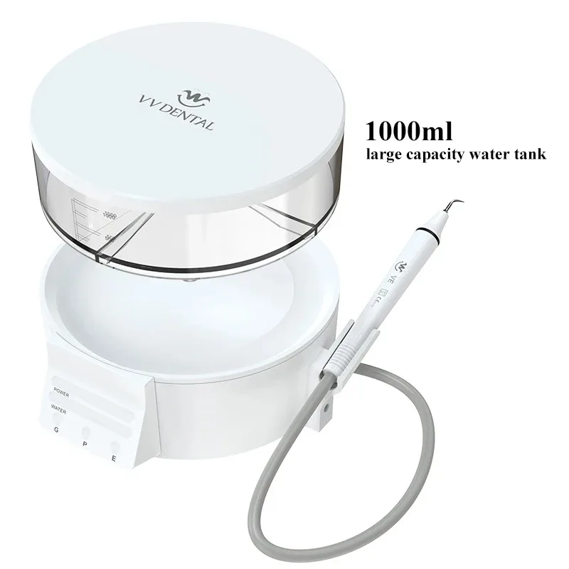 VVDental Dental Ultrasonic Scaler Dental Portable Ultrasound with Large Capacity Water Supply Bottle Multi-function Cleaning Tee