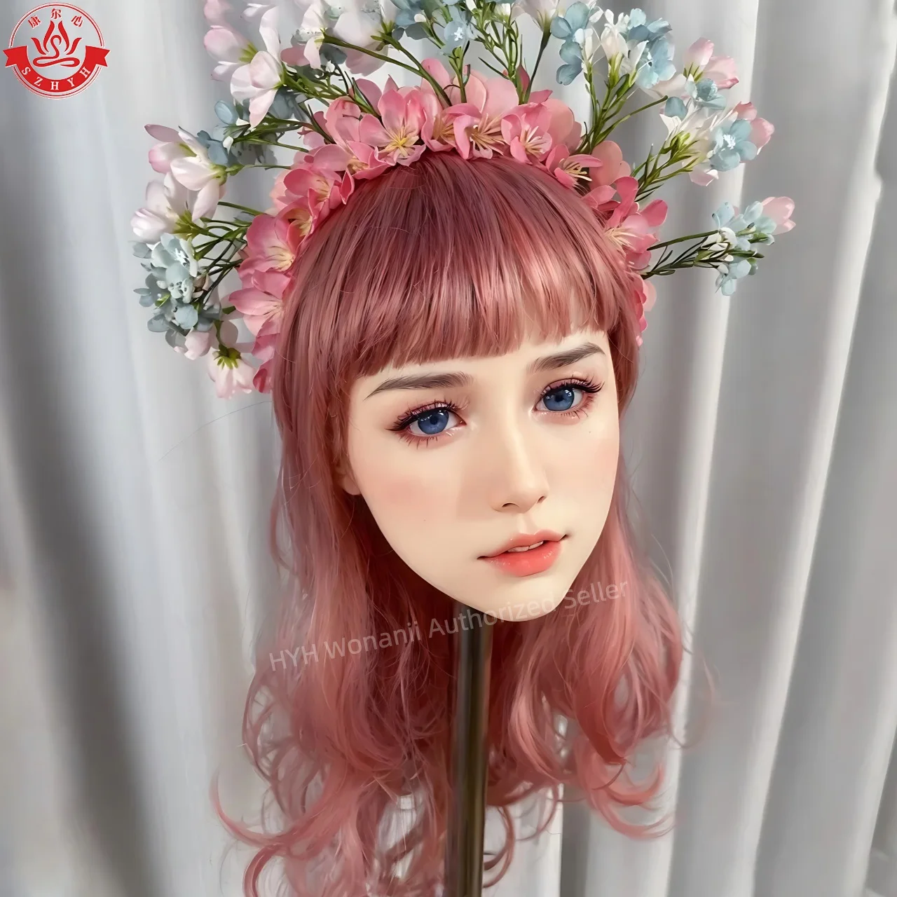 Oneani Food Grade TPE Big Head HYH-THB-KX-0012، واجهة M16، ممارسة مكياج مفتوحة الفم، تصميم تصفيفة الشعر، عرض المجوهرات #3