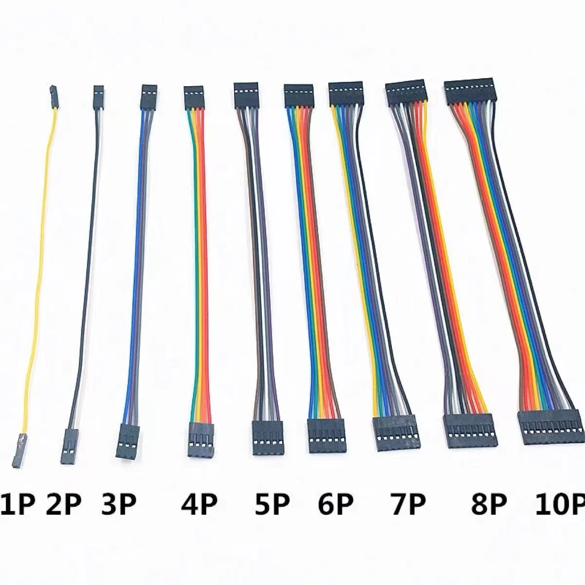 Câble de connexion Dupont Line à double tête, 2.54mm, 2P, 3P, 4P, 5P, 6P, 8P, 9P, 10P de long, 10 pièces, 2.54mm pièces de rechange, 20/30cm