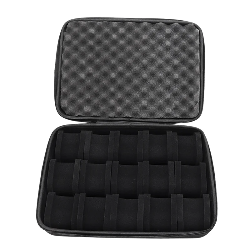 A37T-Watch Carry Box Holder 15 Slots Hard Shell Storage Organizer Case, Display Cabinet.