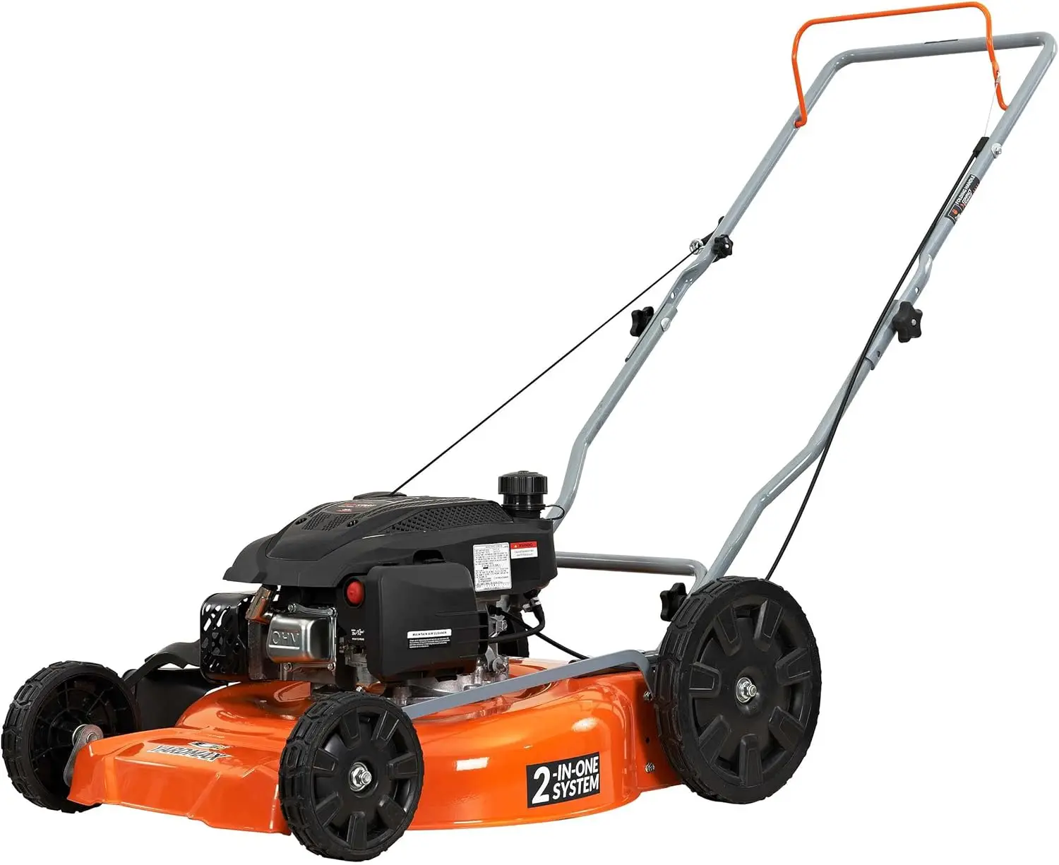 21 in. 170cc 2-in-1 Gas Walk Behind Push Lawn Mower with High Rear Wheels image 6