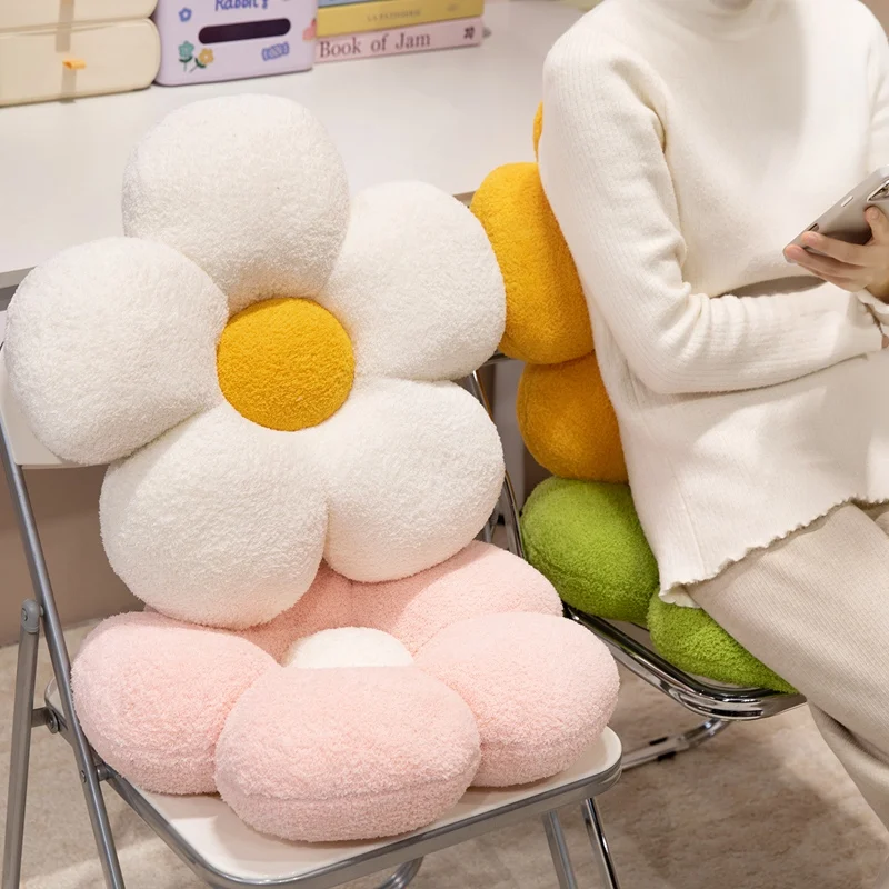Cuscino Morbidissimo a Forma di Fiore in 4 Colori, Cuscino Decorativo Nordico Realistico, Morbido Cuscino a Forma di Girasole per Ragazze