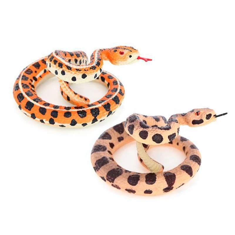 Simulation Snake Short-Tailed Snake Viper Rattlesnake Boa Constrictor Reptile Model Creepy Prank Scary Snake Toy