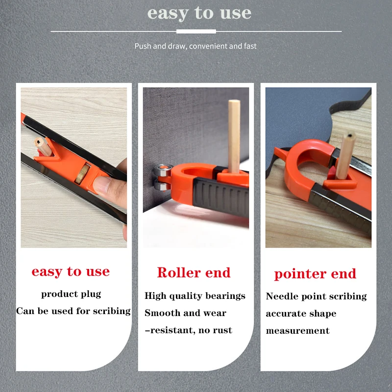 Carpentryゲージ多機能輪郭定規ロックコピー定規フロアタイル大工測定コピーテンプレートロックコピー定規