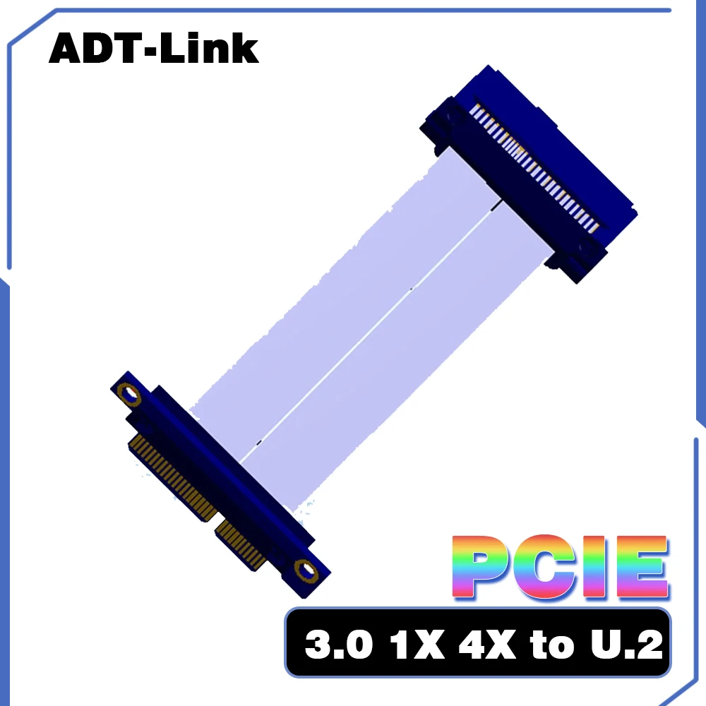 2024 New Pcie3.0 1X 4X To U.2 Hard Drive Extension Cable Big Boat Solid State SSD Adapter Cable Industrial Grade Customizable