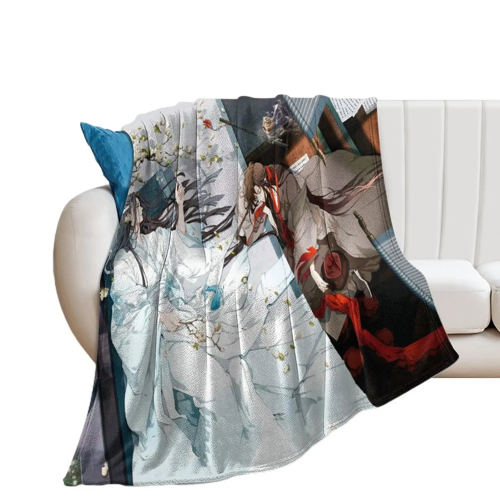 

Wangxian In Gusu Lan Throw Blanket Bed Fashionable Decorative Throw Blankets