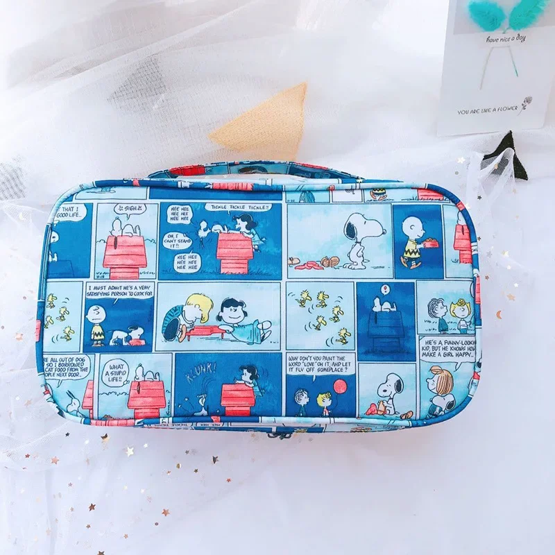 Snoopy borsa da viaggio portatile per le donne reggiseno intimo mutande Organizer Pouch Cartoon borsa da toilette da viaggio femminile