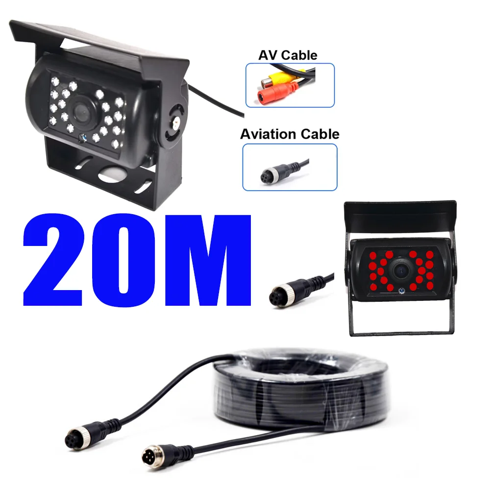Rear View Reversing Camera IP69 Waterproof 18 IR LEDs Night Vision Metal Case For Truck Caravan Bus Van