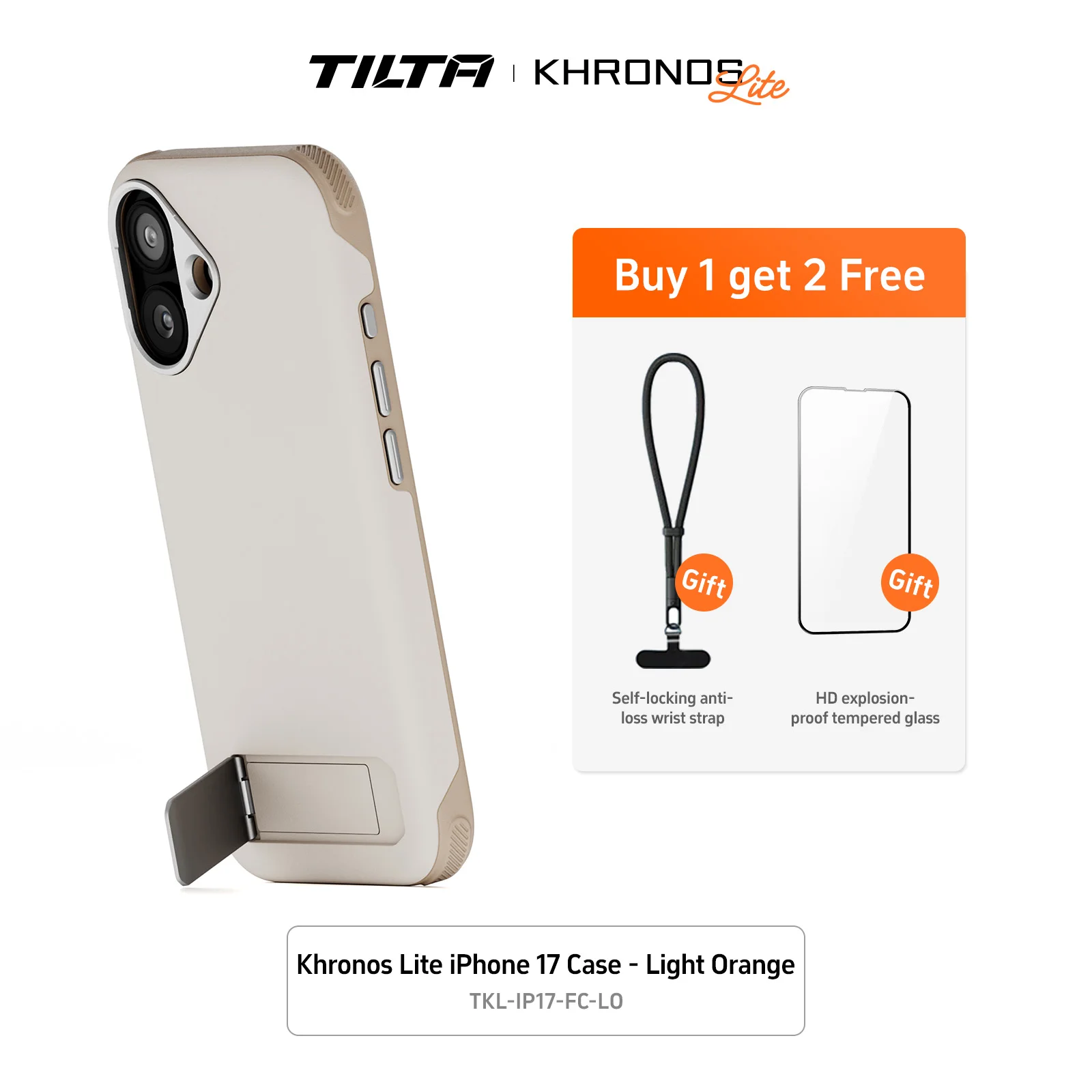 TILTA Khronos Lite Telefoonhoesje voor iPhone 17/17 Air MagSafe TPU Case Met Camera Bedieningsknop TKL-IP17-FC