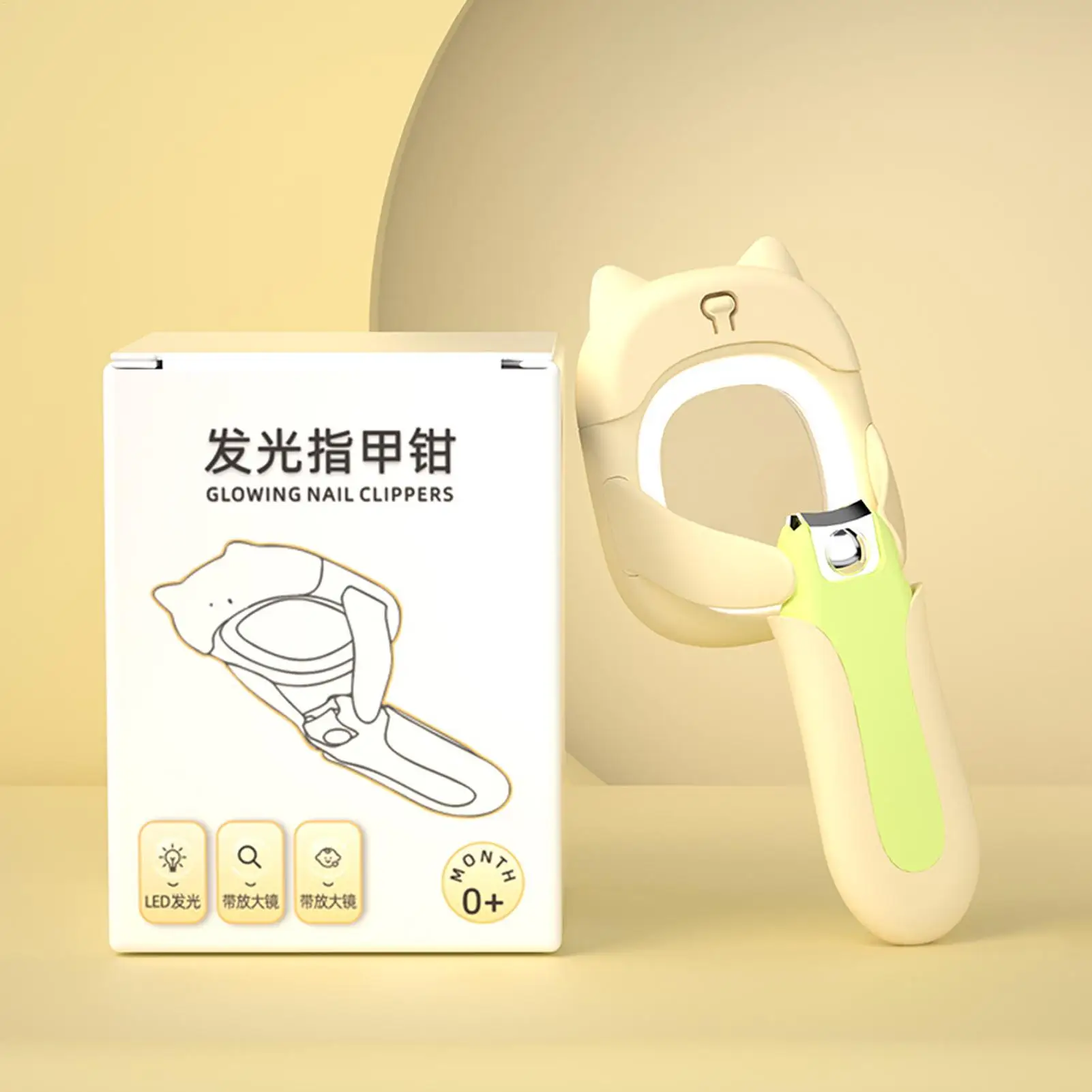 Baby Nail Clippers Electric LED Light Fingernail Clippers with 25X Magnify Automatic Safety Scissors Grooming Tool for Home