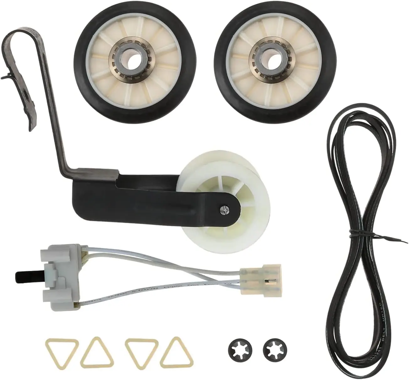 

4392065 Комплект для обслуживания и ремонта сушильной машины включает барабанный роликовый ремень и натяжной шкив для сушилки Whirlpool Maytag