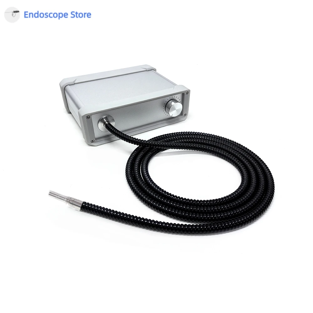 Mini Microscopio LED Portátil de 100W, Fuente de Luz Óptica para Microscopia y Cable de Fibra Ajustable, Compatible con Interfaz ZEISS