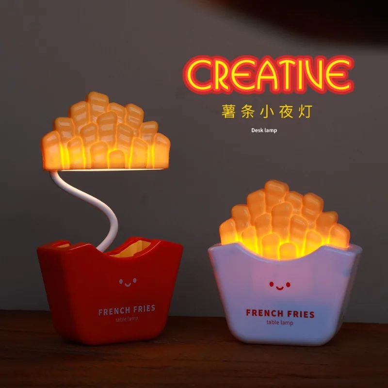 Novelty night light series French fries hose small table lamp USB charging small ice cream night light