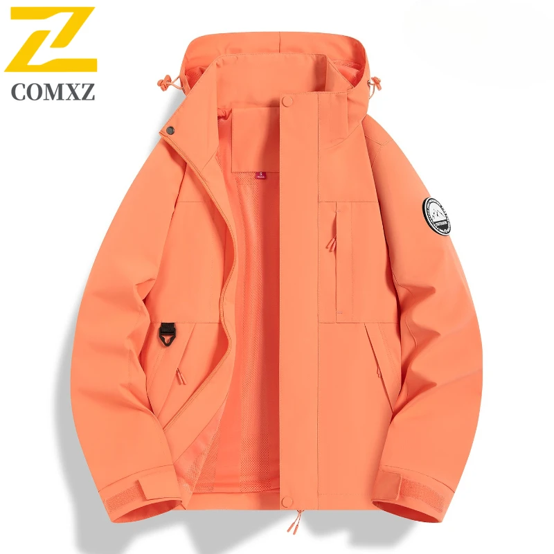 

Autumn Men's Mountain Ski Jackets Outdoor Windbreaker Hiking Hooded Coats for Men Climbing Waterproof Jackets Raincoat Clothing