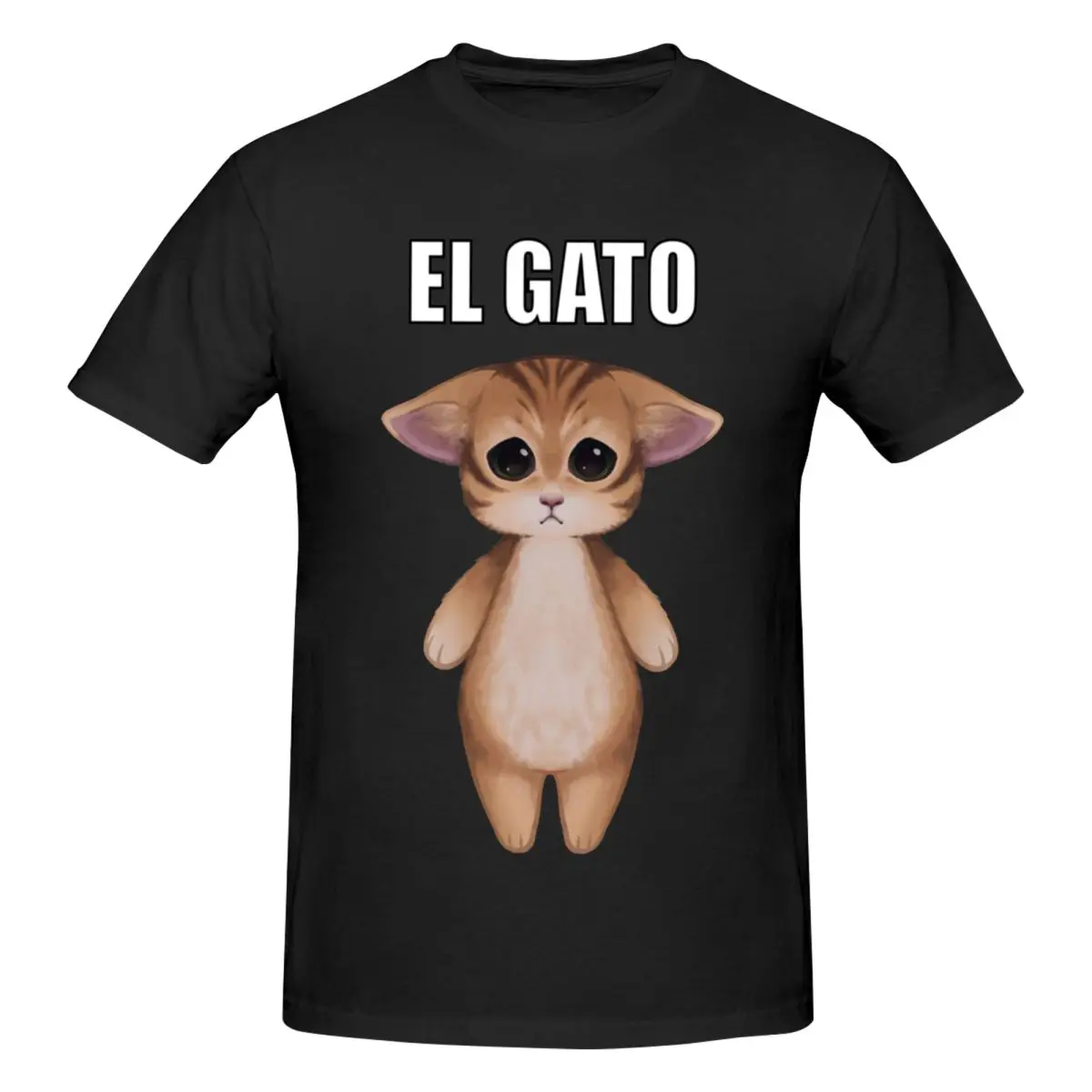 Men El Gato Sad Crying Cat Cute T Shirt Vintage Big Size Cotton Sleeve Custom T Shirt Men