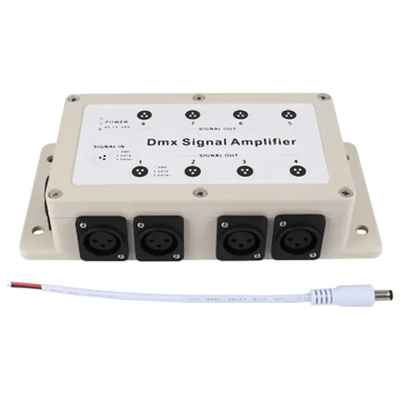 مضخم إشارة وحدة تحكم LED ، موزع الخائن للمعدات المنزلية ، خرج 8 قنوات ، Dmx ، Dmx512 ، DC 12-24V