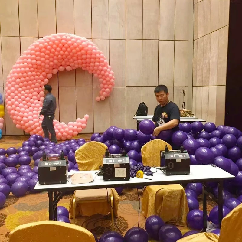 -Balloon Pump Timing Quantitative Automatic Inflator for Wedding Birthday Party Balloon Decoration Decoration Supply