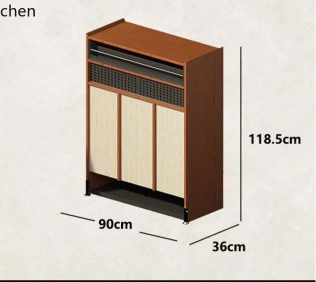 HXL Solid Wood Shoe Cabinet Entryway Cabinet Small Apartment Narrow Storage Cabinet Organizer