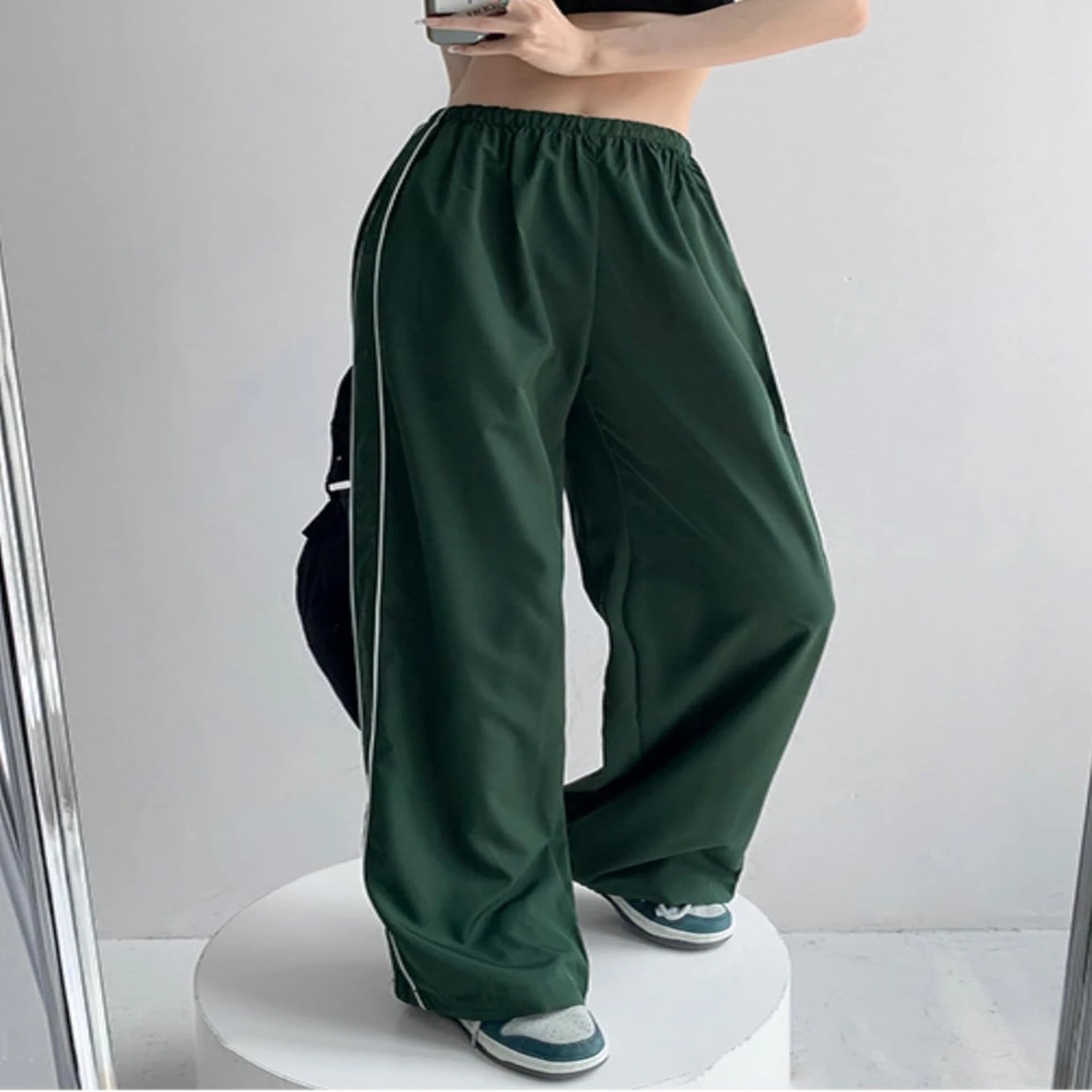 m the crowd in these Chic and Timeless Vintage Parachute Pants, designed for the fashion-forward individual. Elevate your style