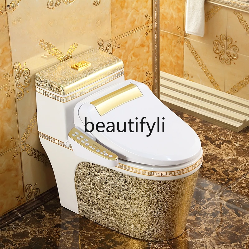 Genuine European toilet gold smart toilet cover instant toilet cover body cleaner automatic cleaning and drying