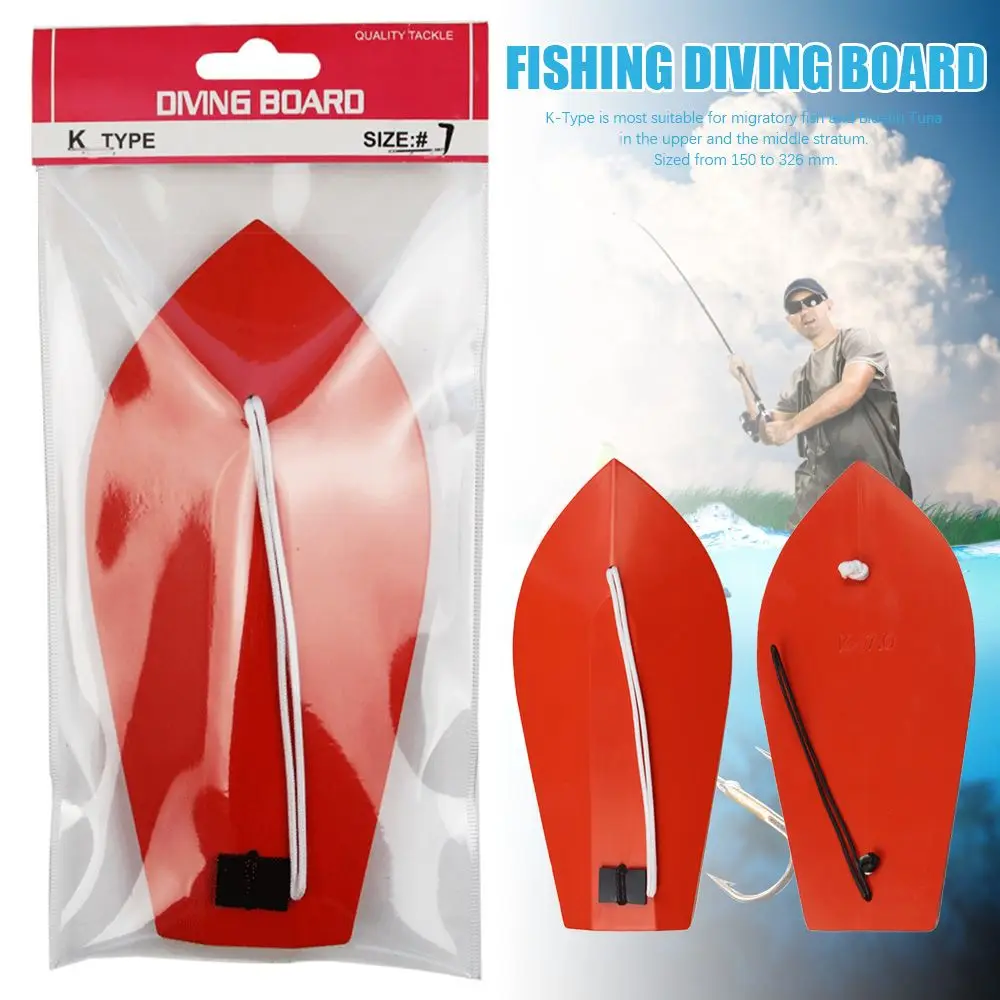 New Red Plan Fishing Diving Board Plastic Adjustable Weight Diver Plate Artificial Bait Trolling Tool view 2