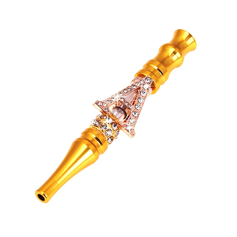 Bling Inlaid Artificial Rhinestone English Alphabet Arabic Hookah Mouthpiece Mouth Tips Blunt Holder