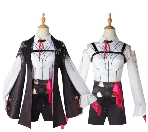 Anime Spiel Genshin Impact Kafka Cosplay Kostüme Hochwertige Halloween-Kostüme für Frauen Party Karneval Outfits Perücken Zubehör