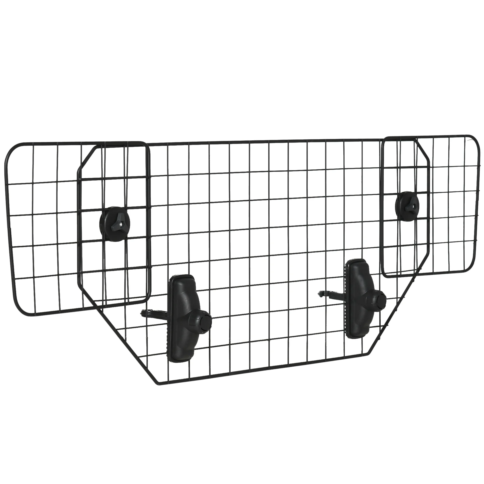 PawHut Safety Dog Grid Extendable Universal Vehicle Metal Protective Barrier 90-120x40,5 cm Black