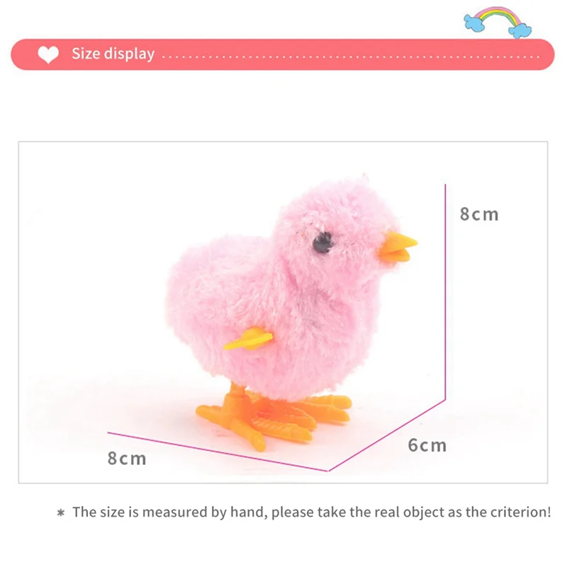 5Pcs Easter Wind Up Chick Toys Novelty Jumping Chicken Gag Plush Baby Chicks Toys Favors Gift for Kids Girls