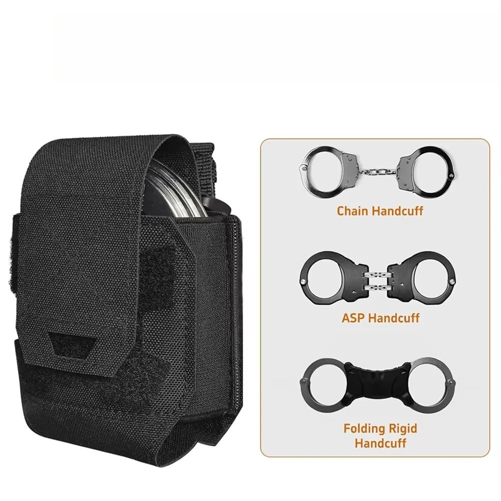Molle Handcuff Pouch Shackles Holder Case Quick Draw Universal Handcuff Holster Standard Chain Cuff Cover Belt Pouch
